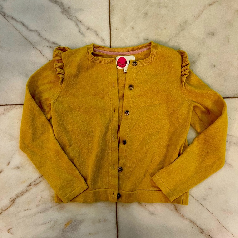 Mini Boden Mustard Yellow Cardigan